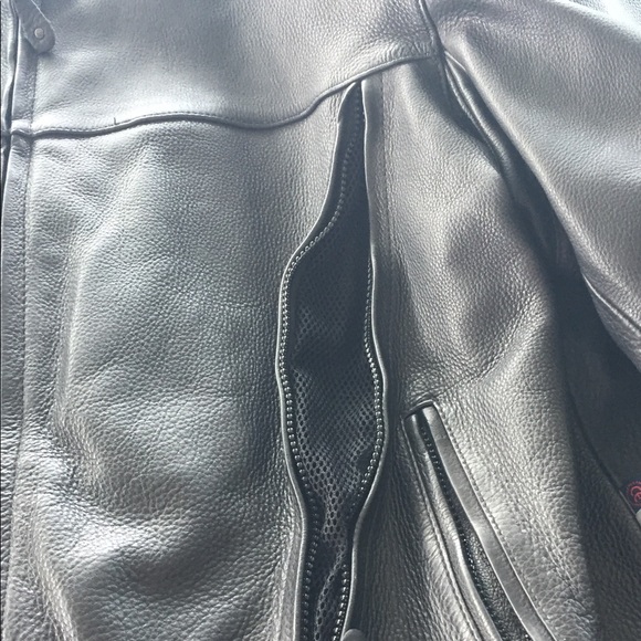 Men’s Leather Motorcycle Jacket-Worn 3x-Looks New - Picture 6 of 10